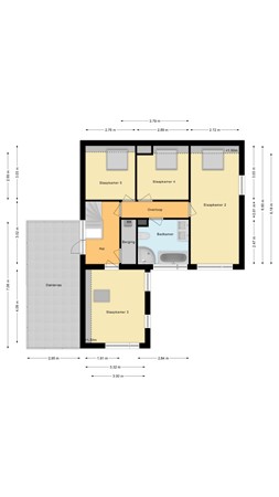 Floorplan - Merel 34, 2411 KP Bodegraven